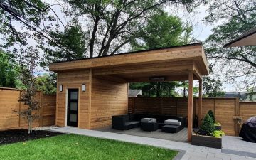 cabana and outdoor dining patio