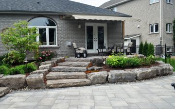 Naturalistic backyard landscaping design