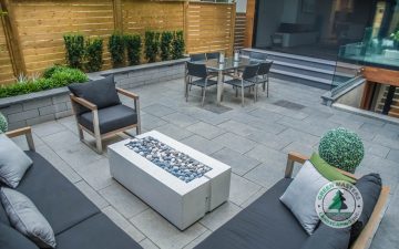 Granite slabs patio